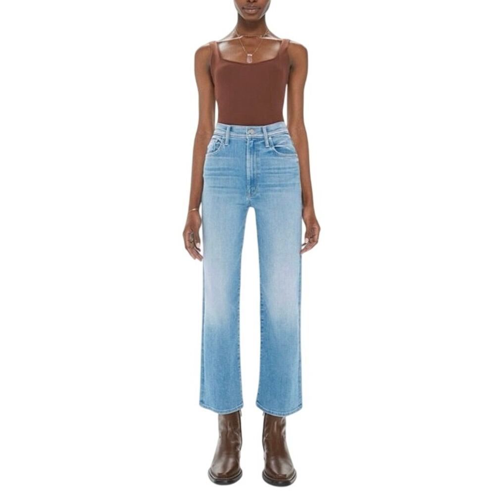 MOTHER The Rambler Zip Ankle Jeans Size 30 High Rise Country Line Wash